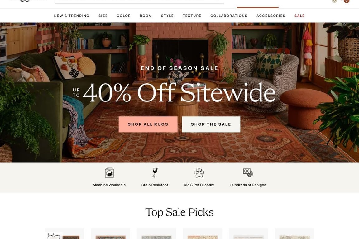 Ruggable homepage