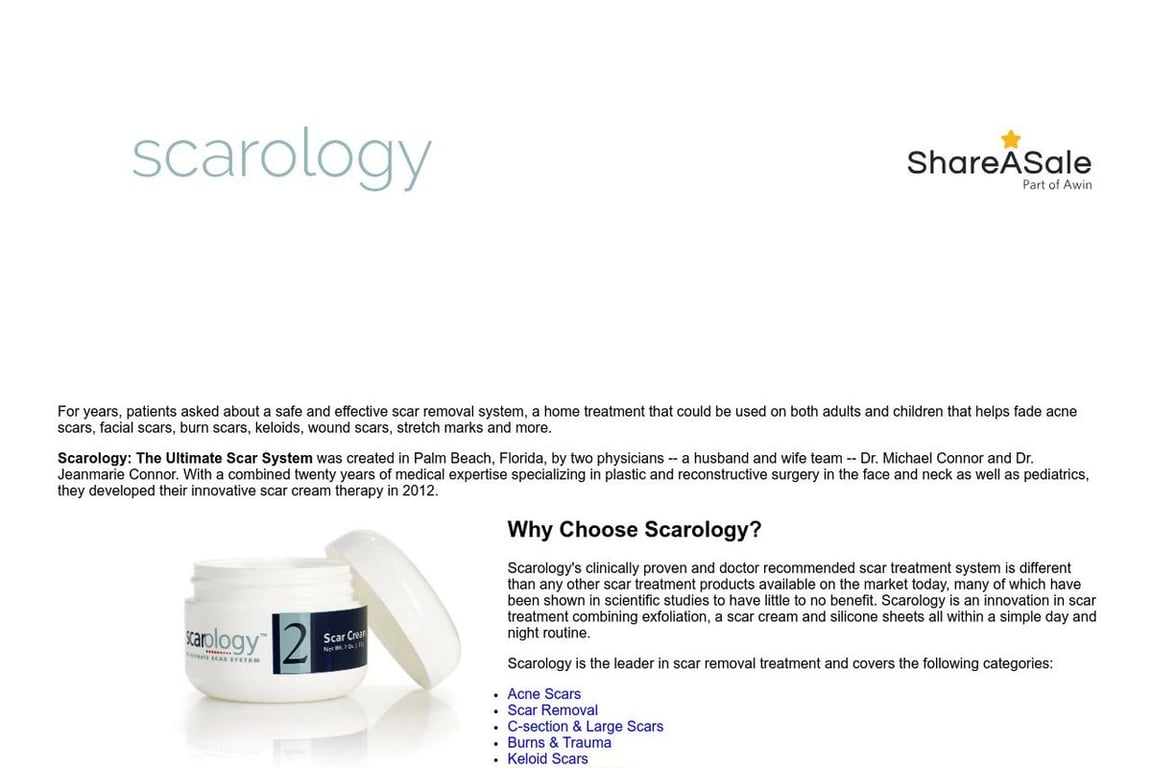Scarology affiliate program signup page