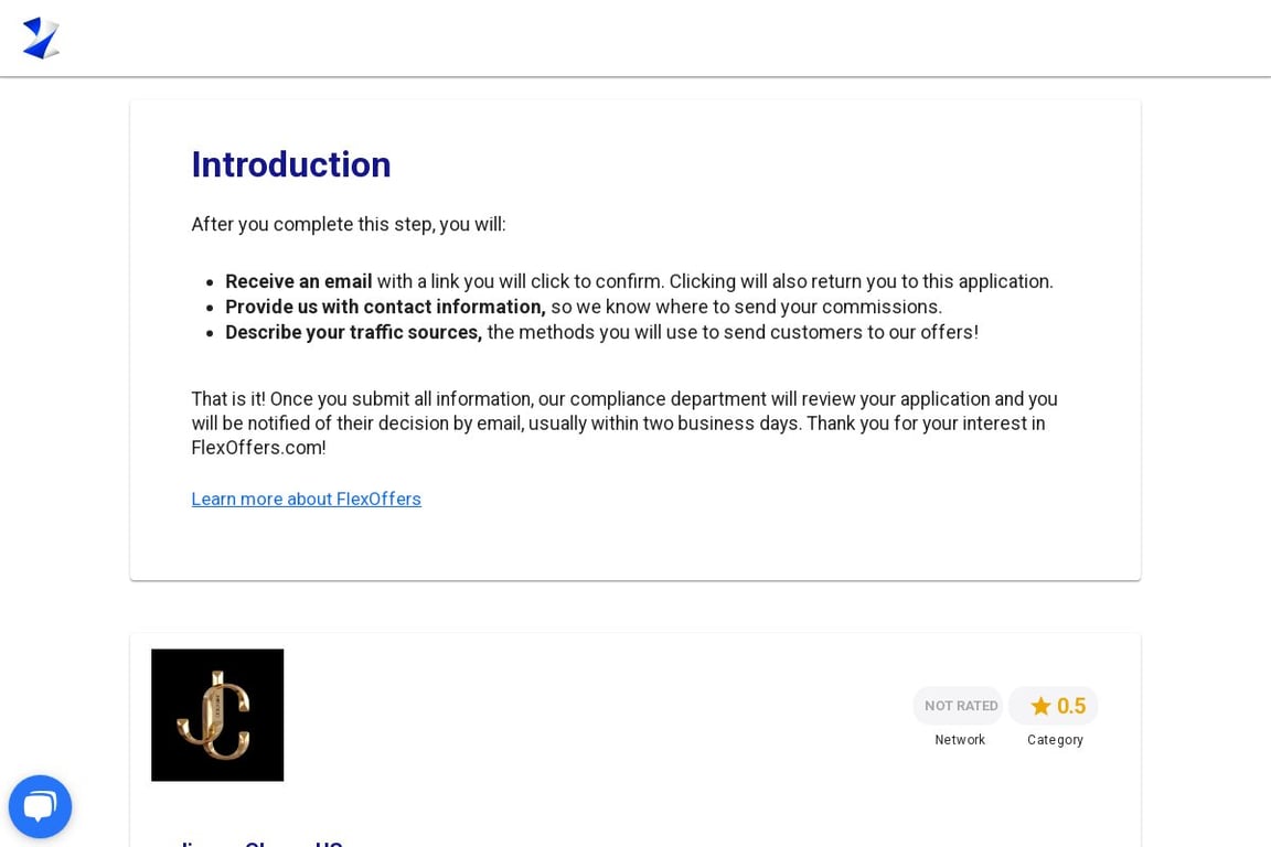 Jimmy Choo – US affiliate program signup page