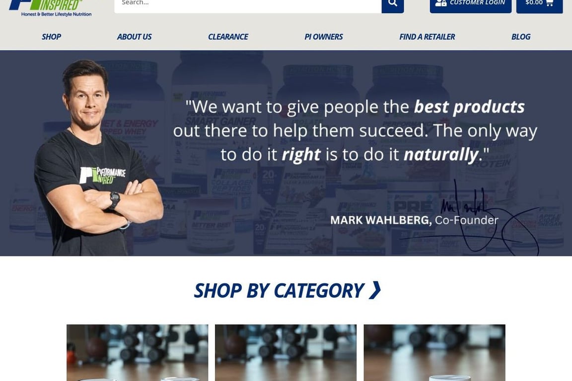 PI Nutrition homepage