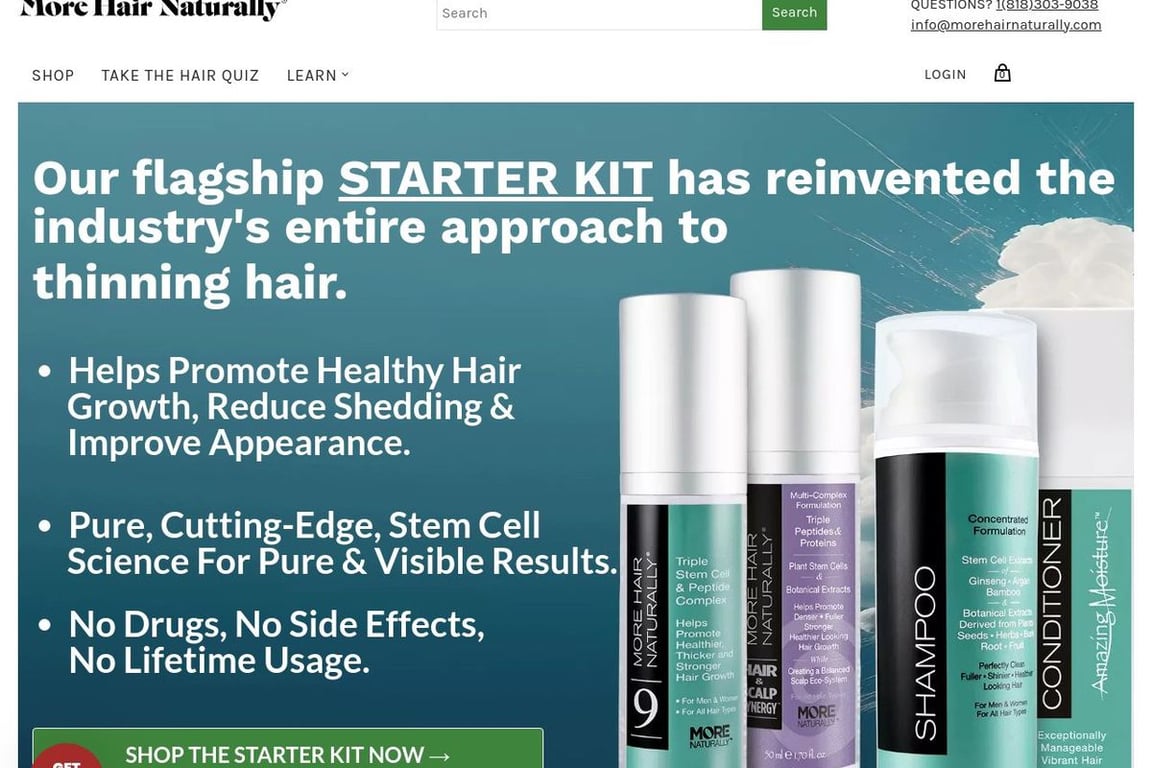 More Hair Naturally homepage