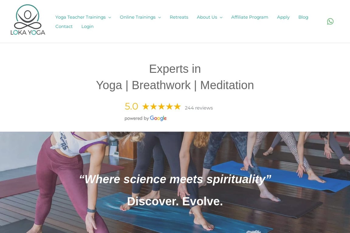 Loka Yoga School homepage