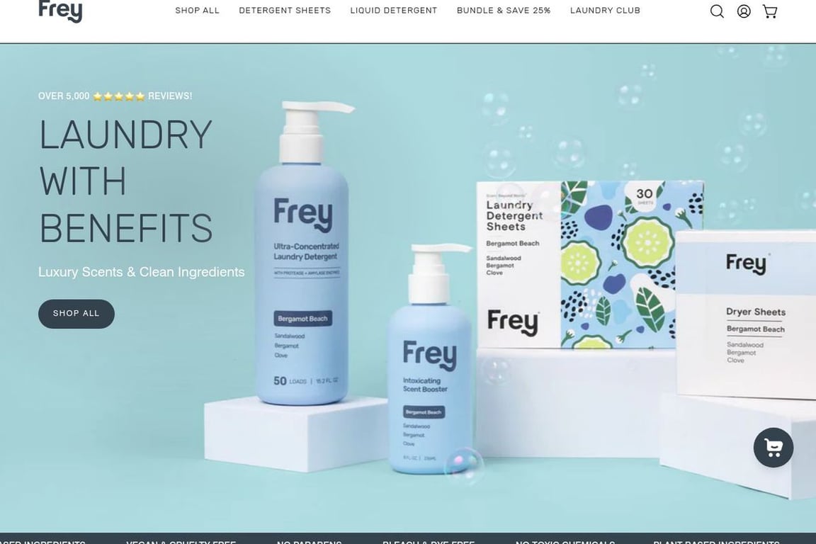 Frey homepage