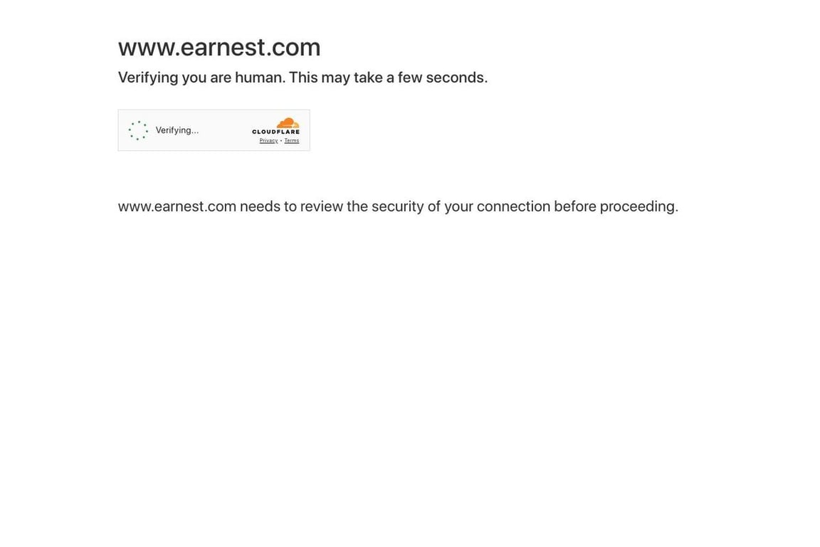 Earnest affiliate program signup page