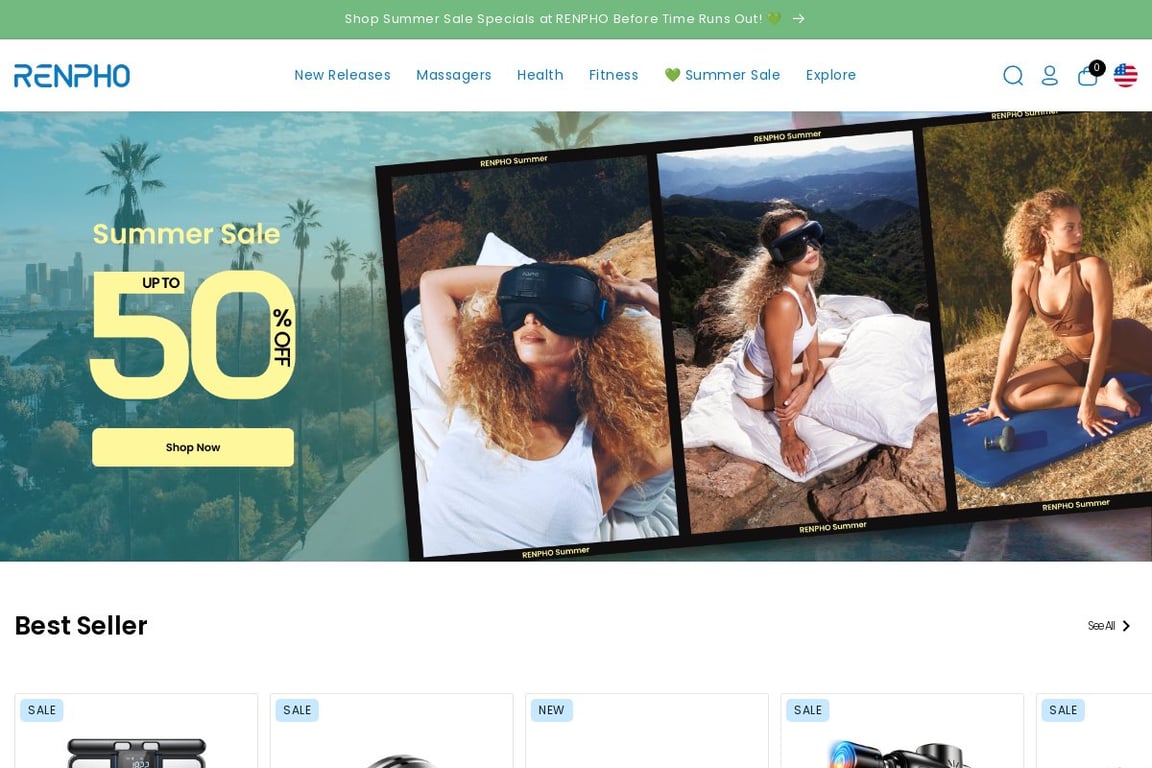 Renpho homepage