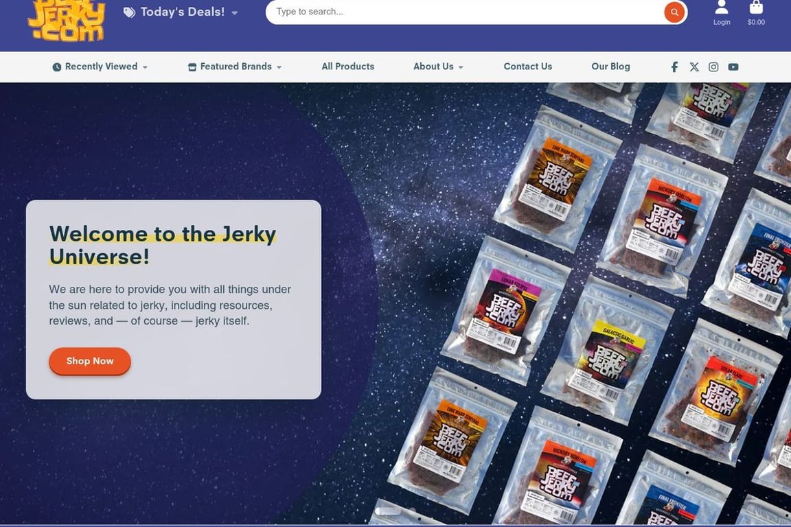 BeefJerky.com homepage