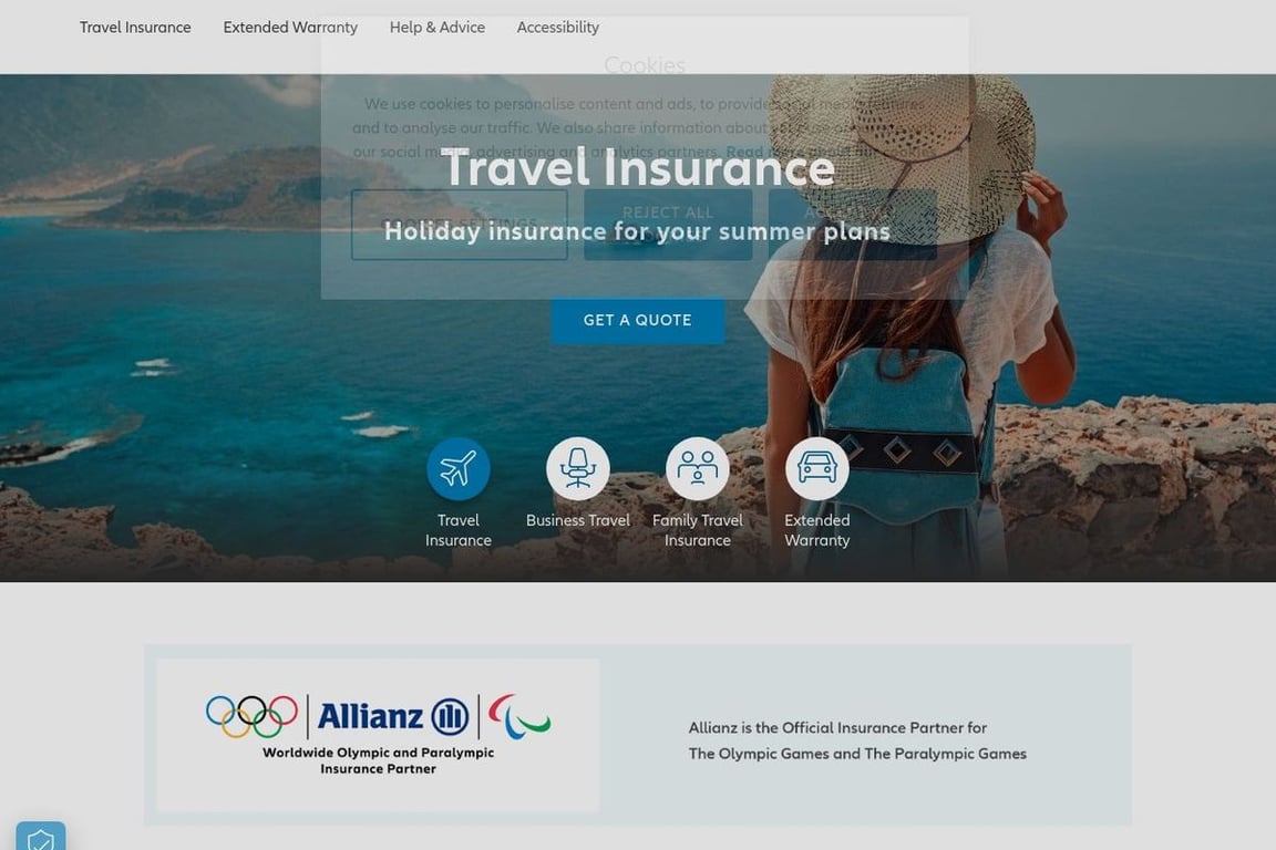 Allianz Assistance homepage