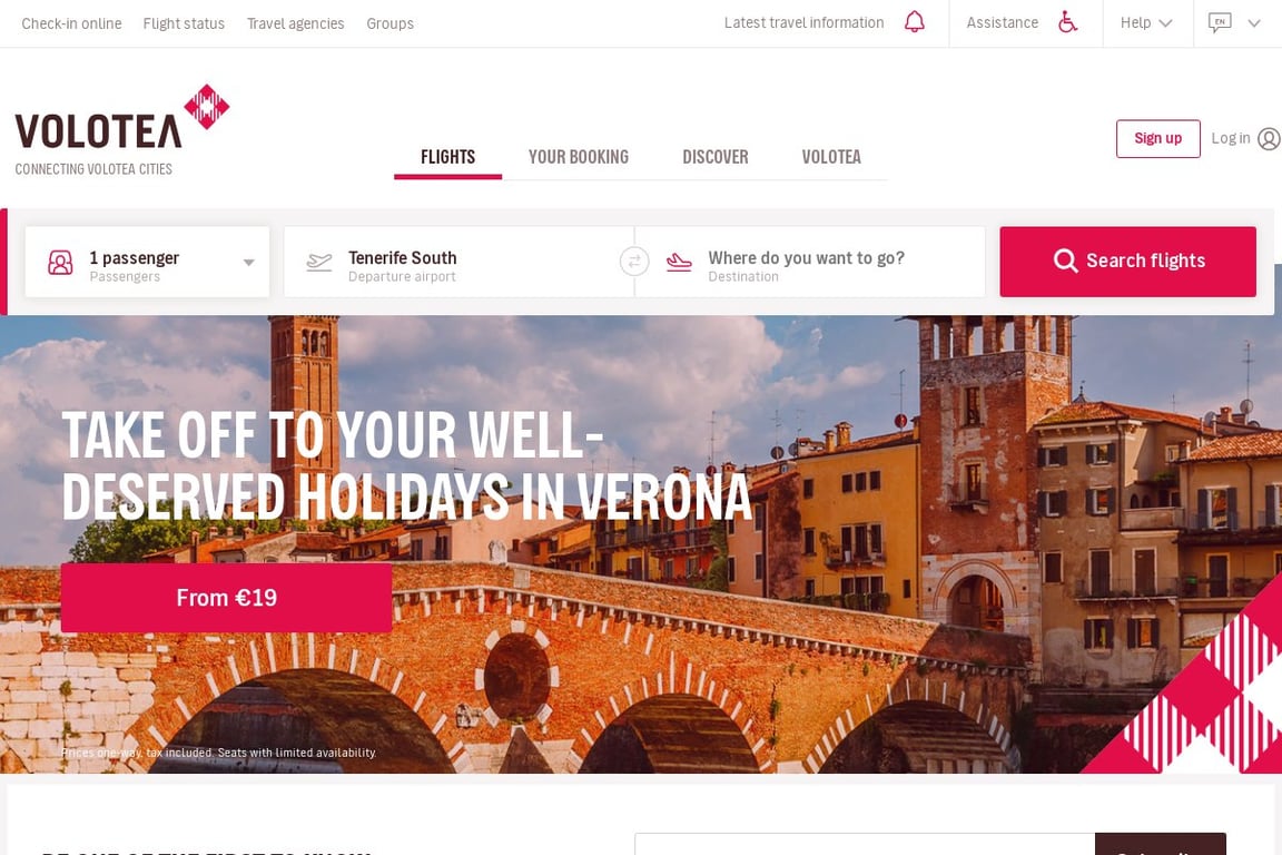 VOLOTEA homepage