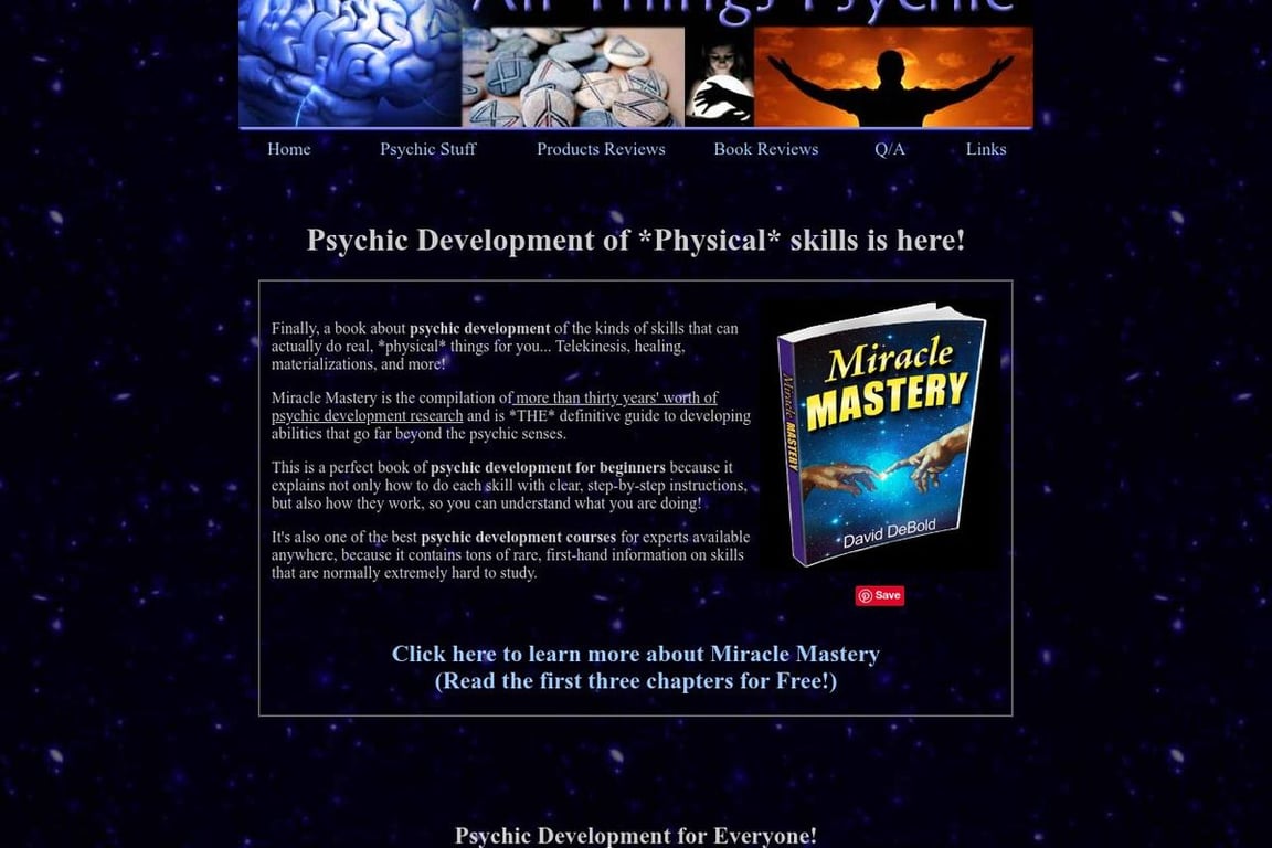 Miracle Mastery homepage