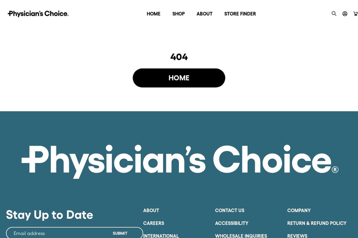 Physician’s Choice affiliate program signup page