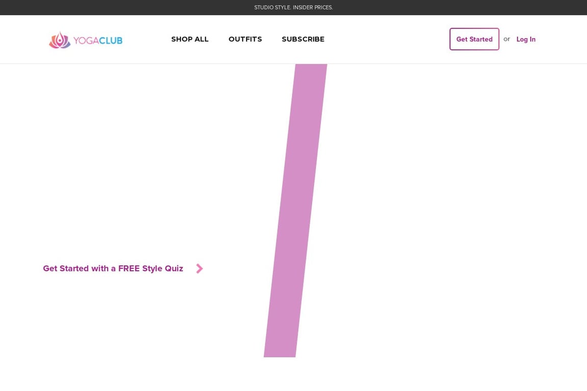 YogaClub homepage