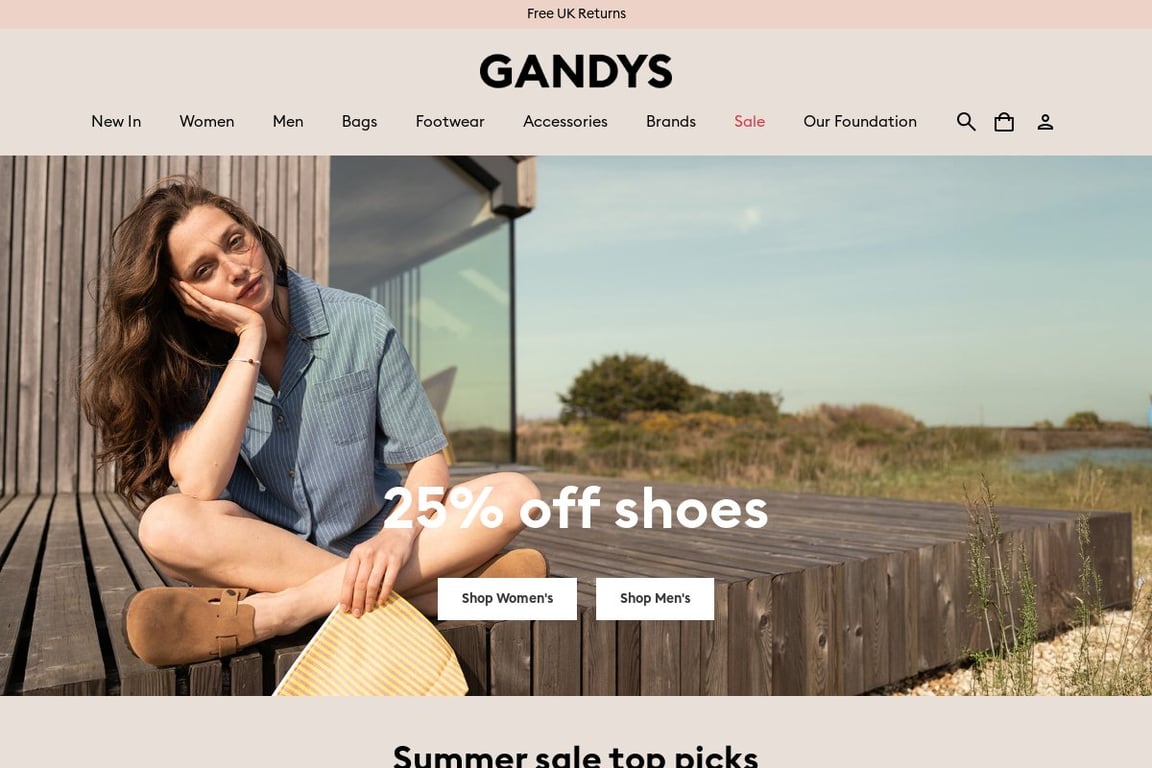 Gandys London homepage