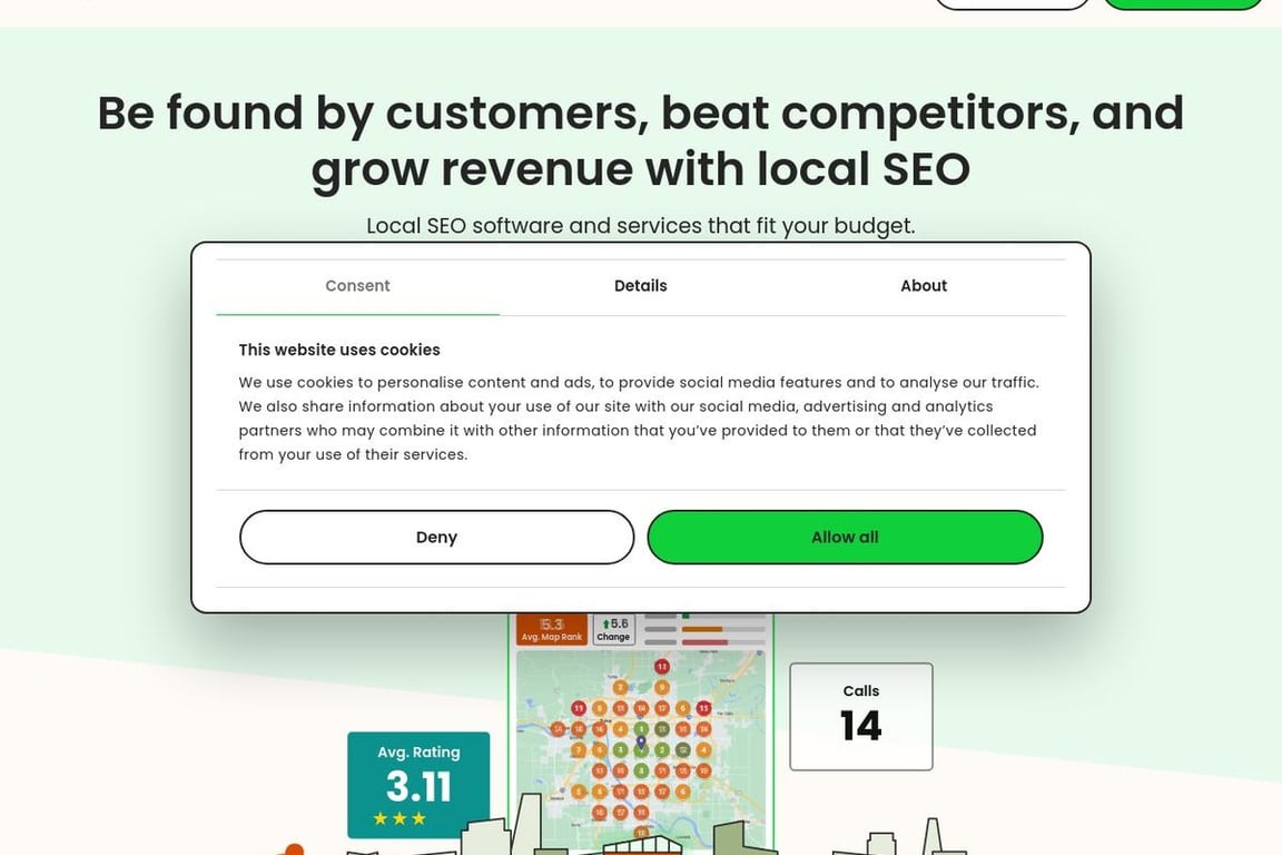 BrightLocal homepage