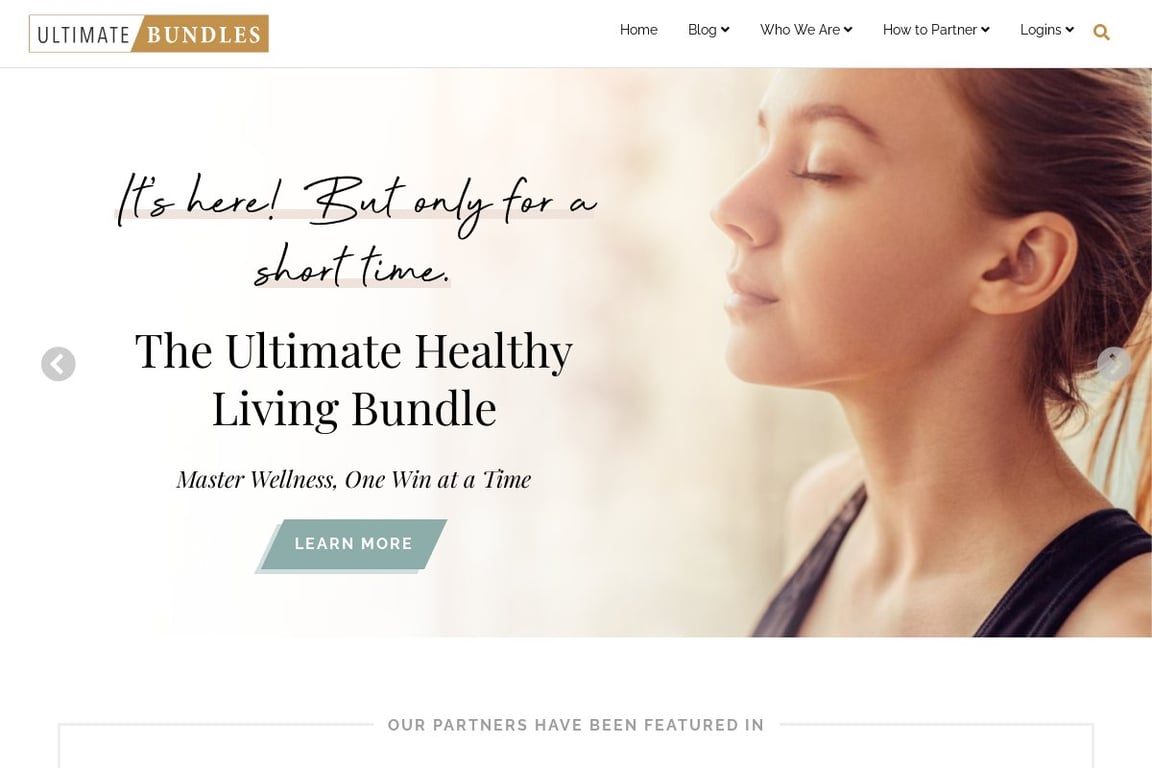Ultimate Bundles homepage