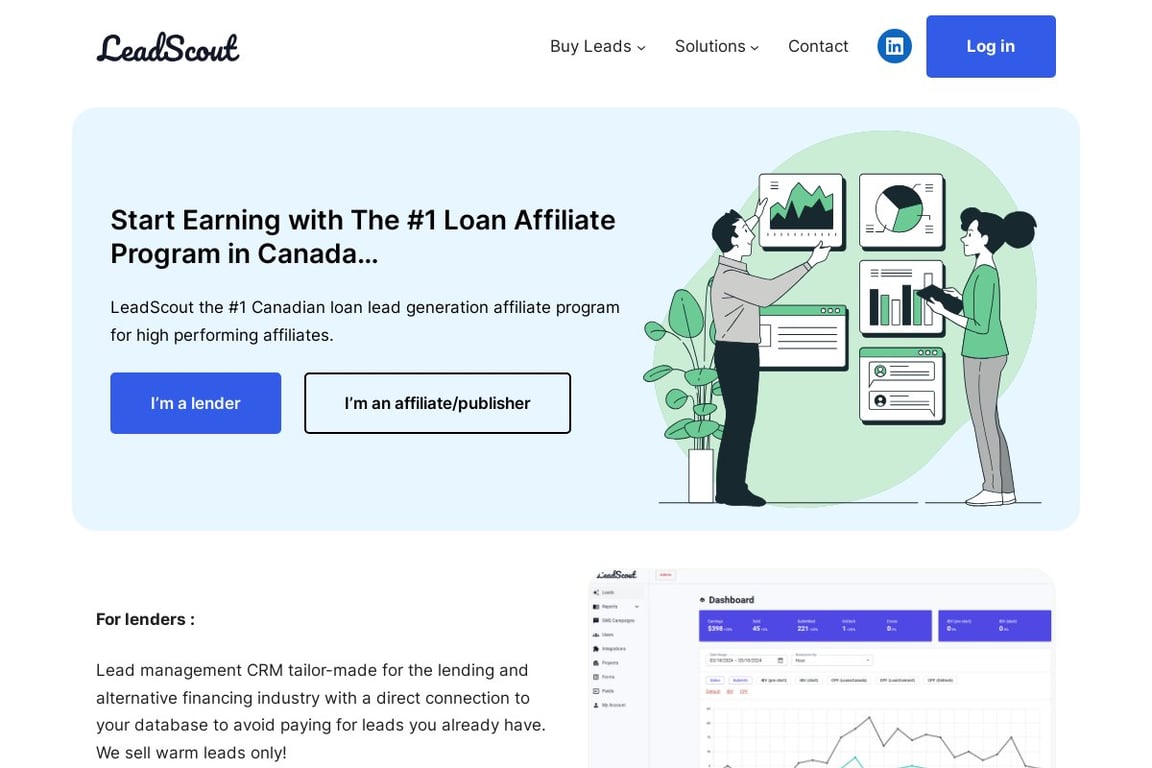 LeadScout homepage