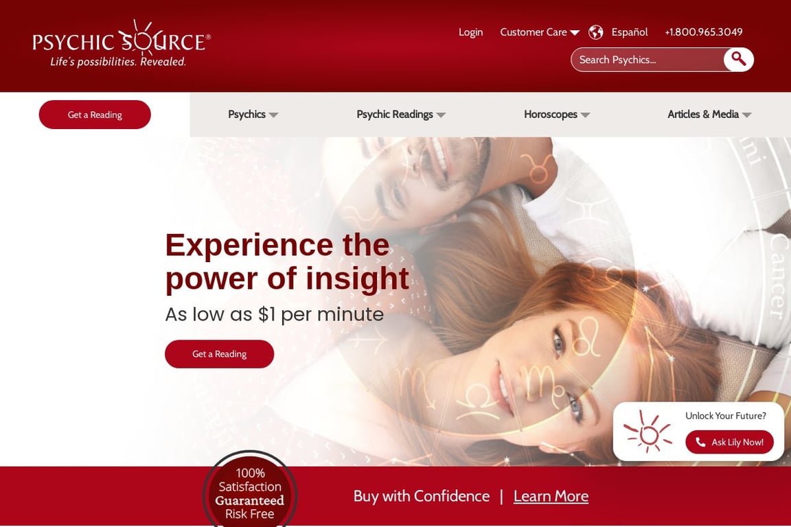 Psychic Source homepage