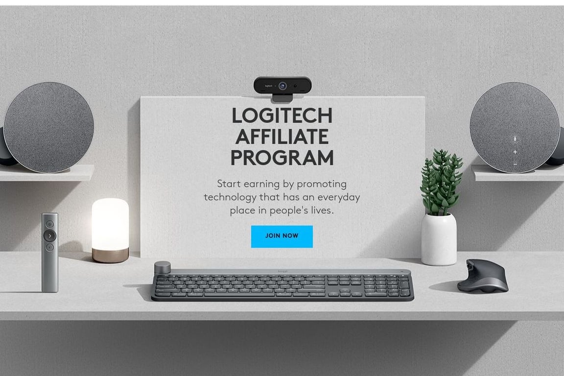 Logitech affiliate program signup page