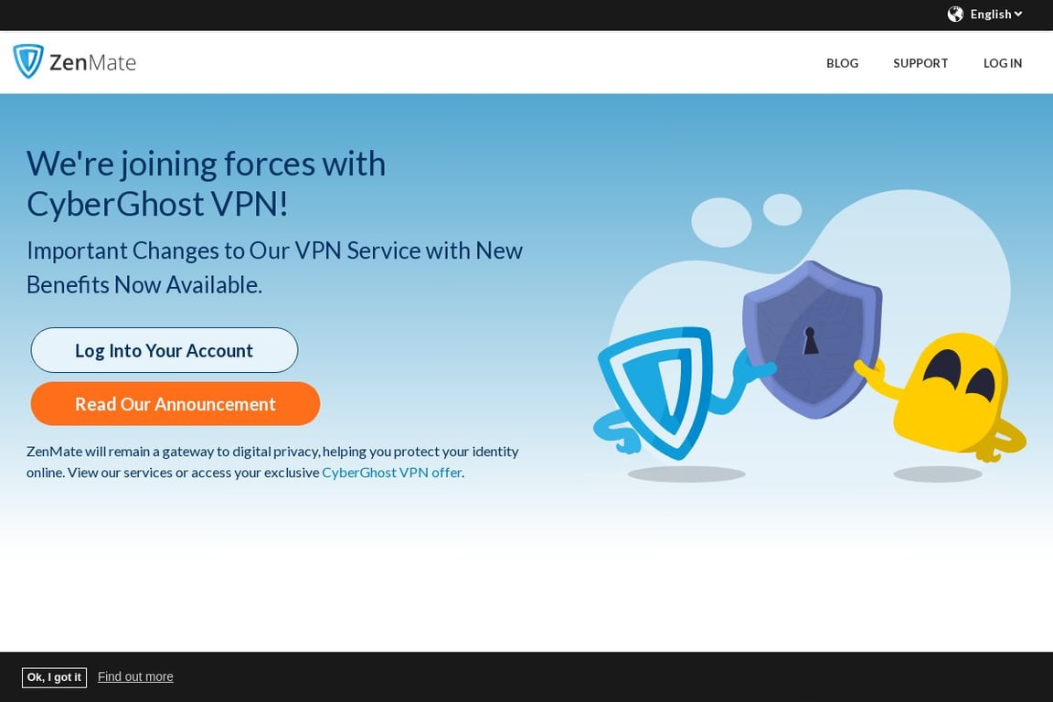 ZenMate VPN US homepage