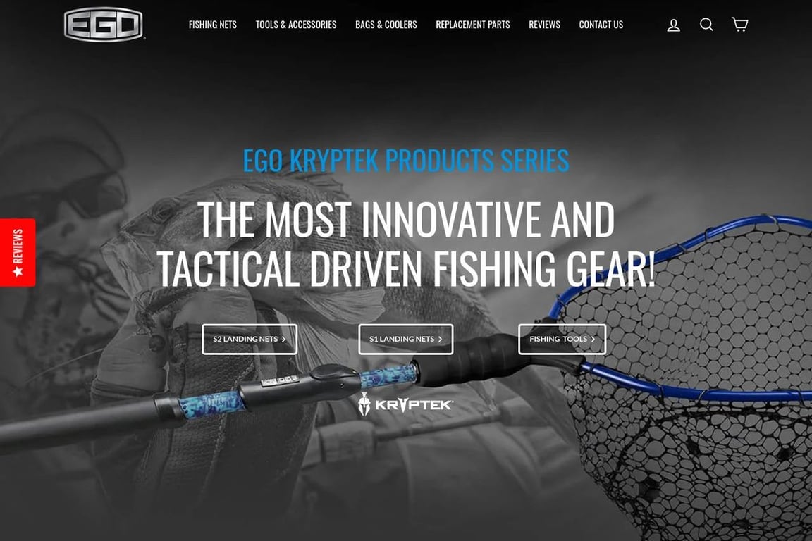 EGO Fishing homepage