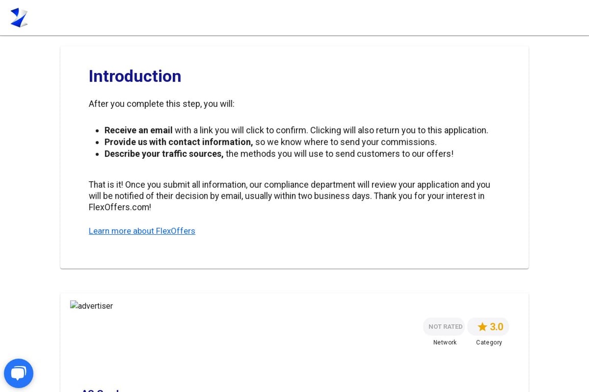 AS Garden affiliate program signup page