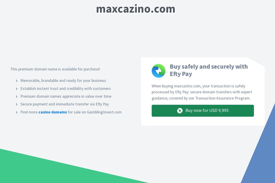 MaxCazino homepage