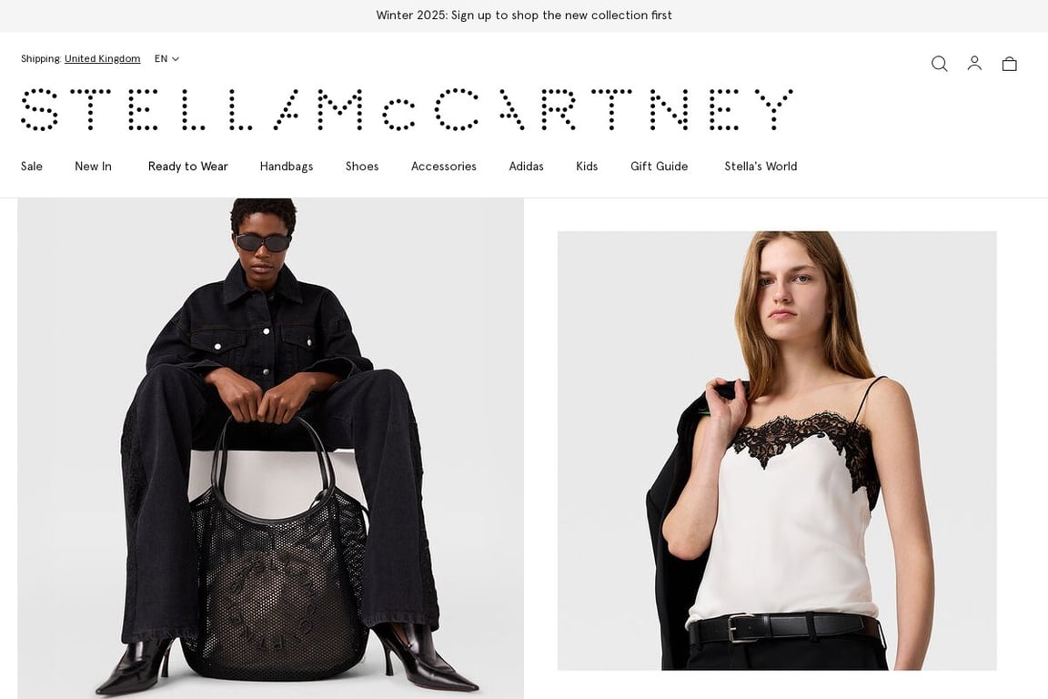 Stella McCartney UK homepage