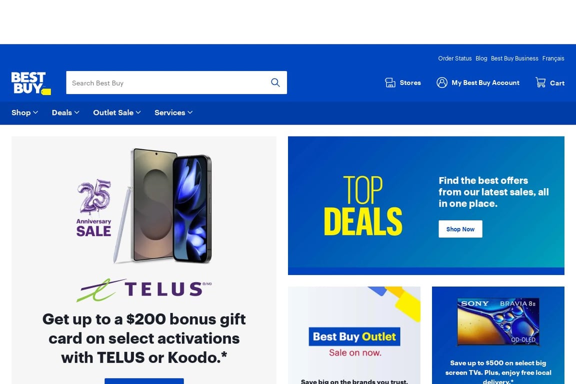 Best Buy CA homepage