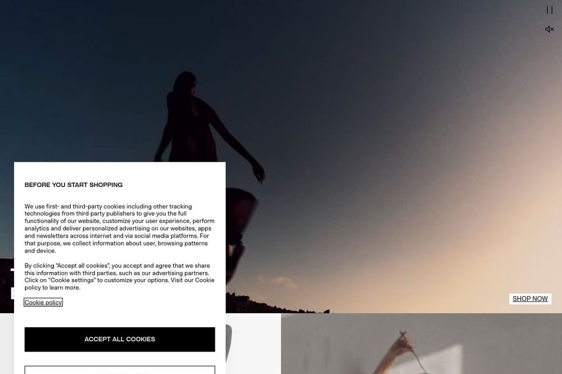 H&M homepage