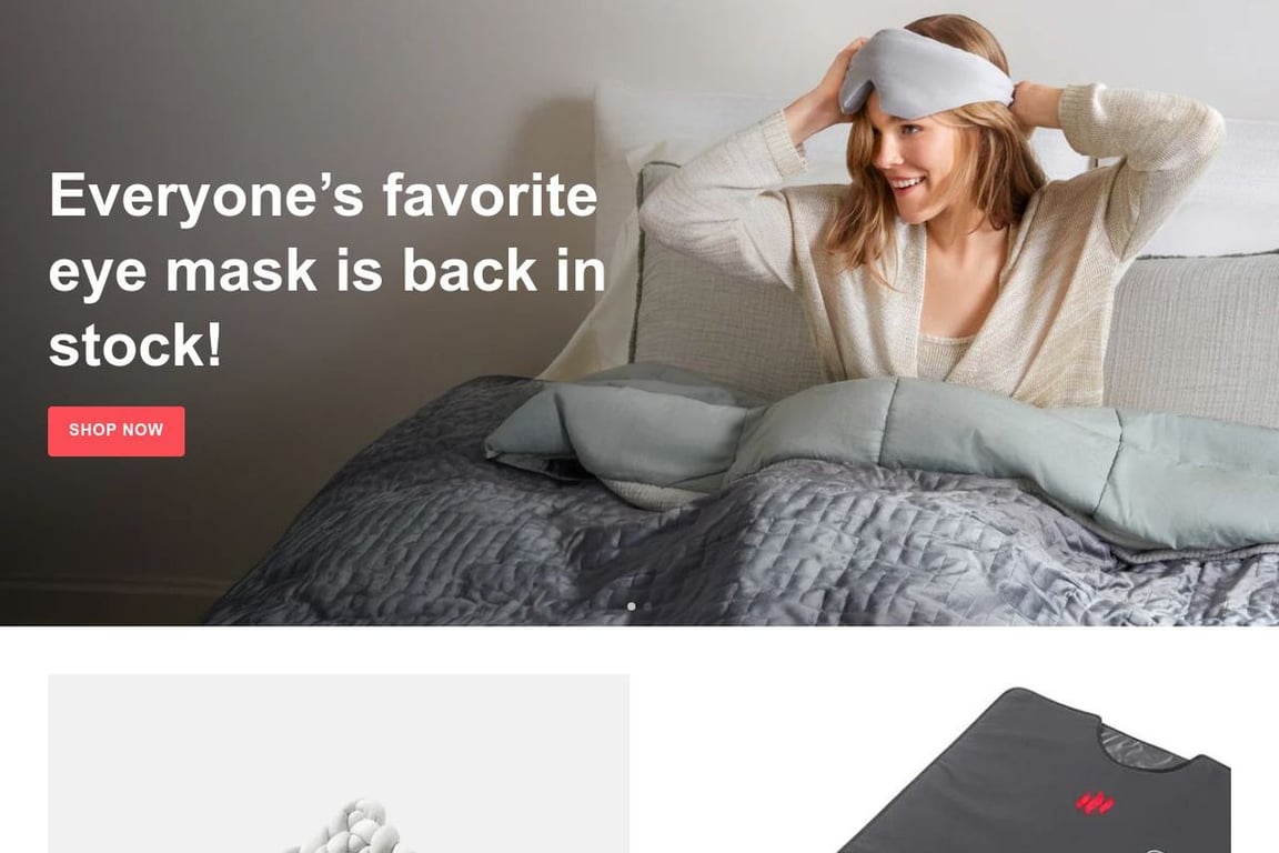 Gravity Blankets homepage