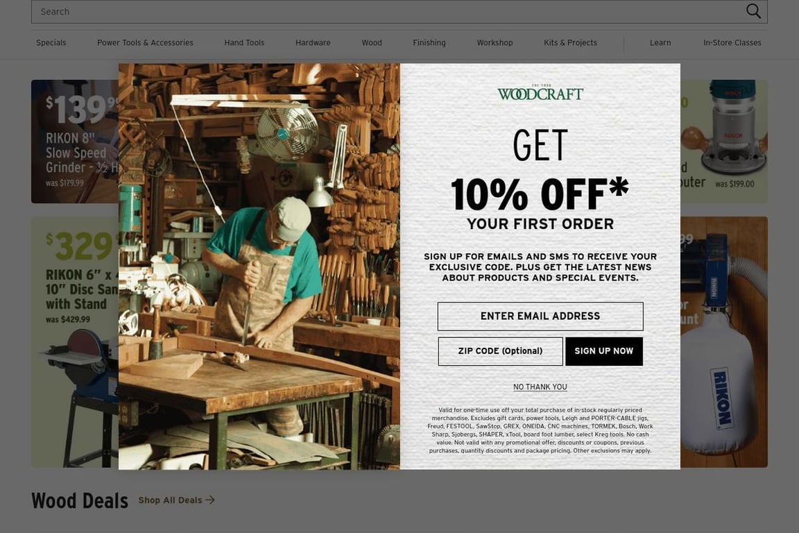 Woodcraft homepage