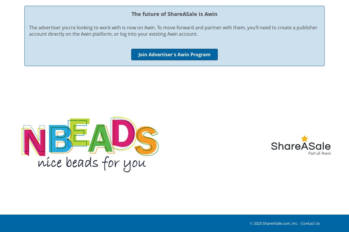 Nbeads affiliate program signup page