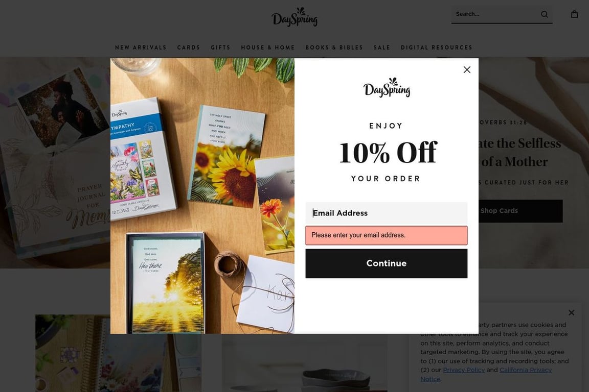 DaySpring homepage
