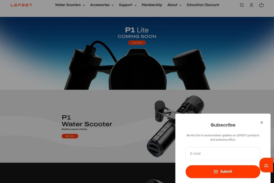 LeFeet homepage