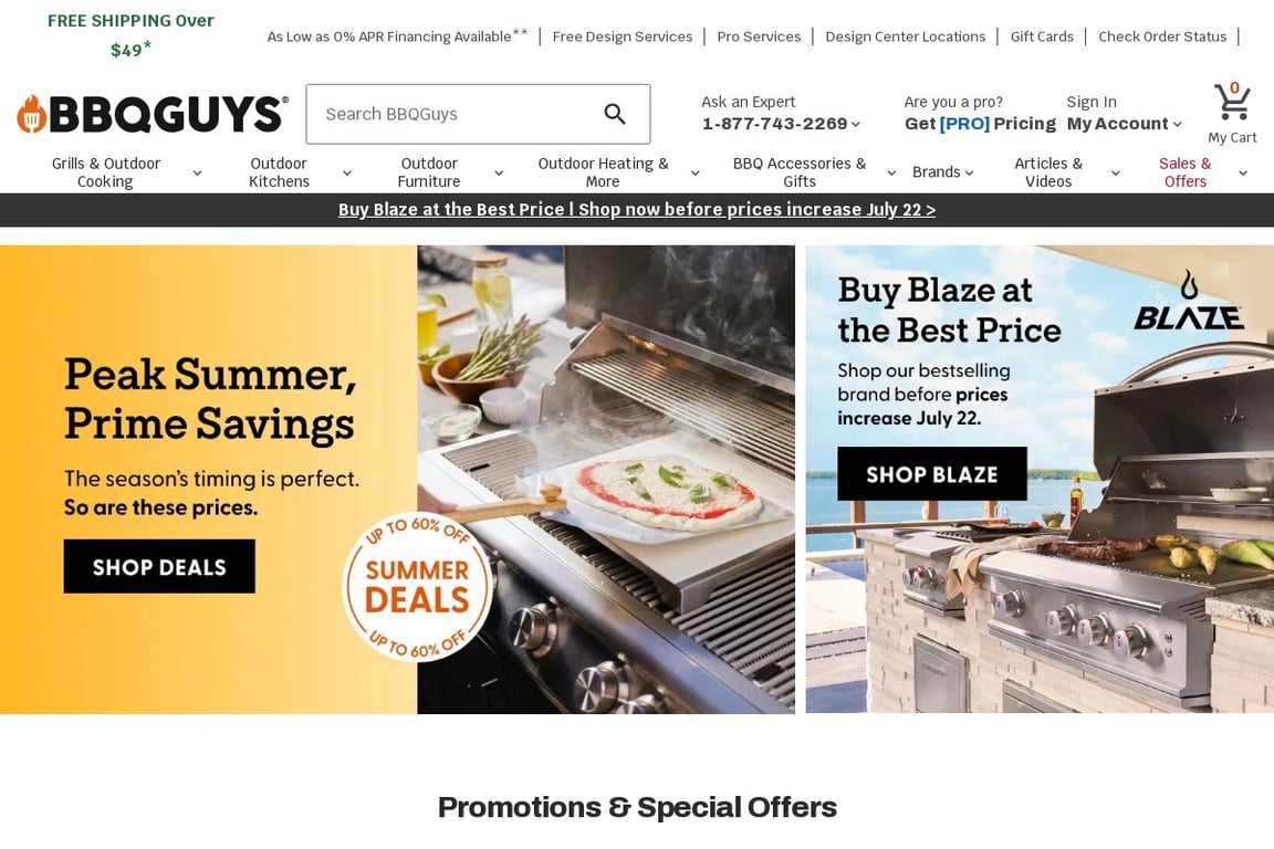 BBQGuys.com Preferred homepage