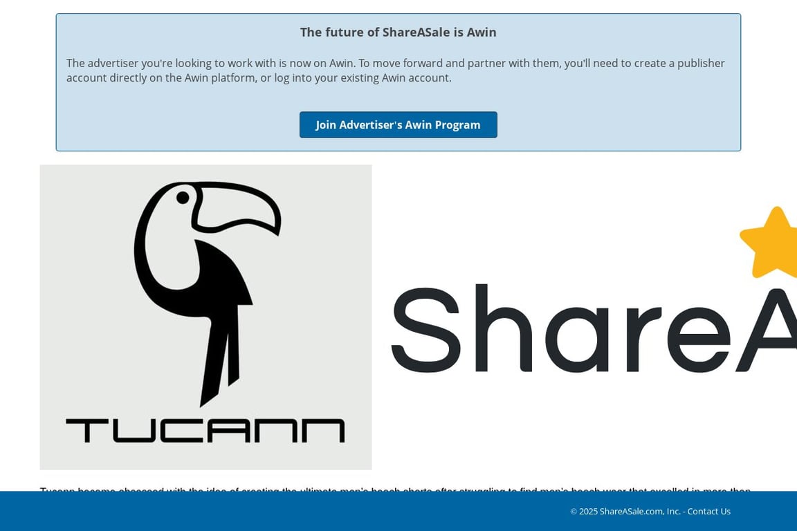 Tucann affiliate program signup page