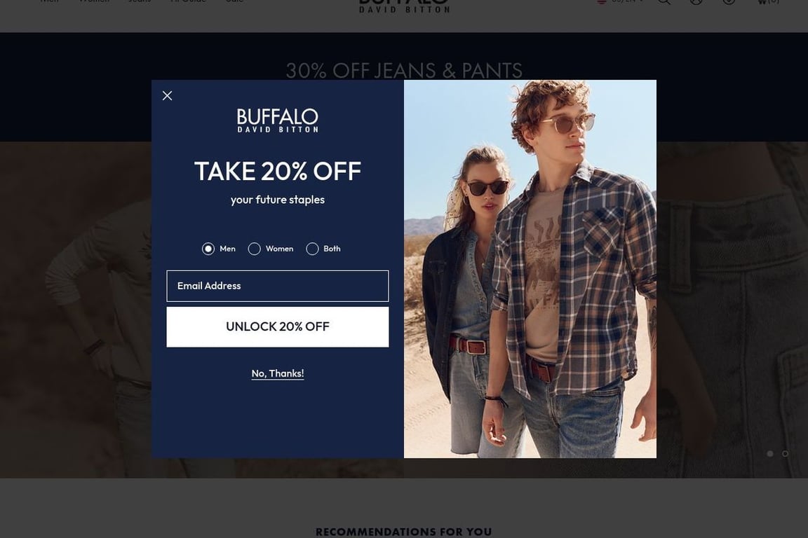 Buffalo David Bitton homepage