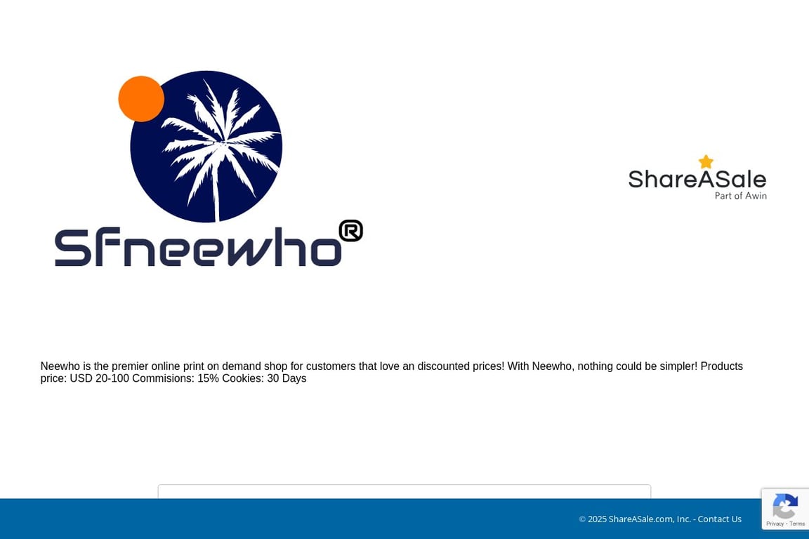 Neewho affiliate program signup page