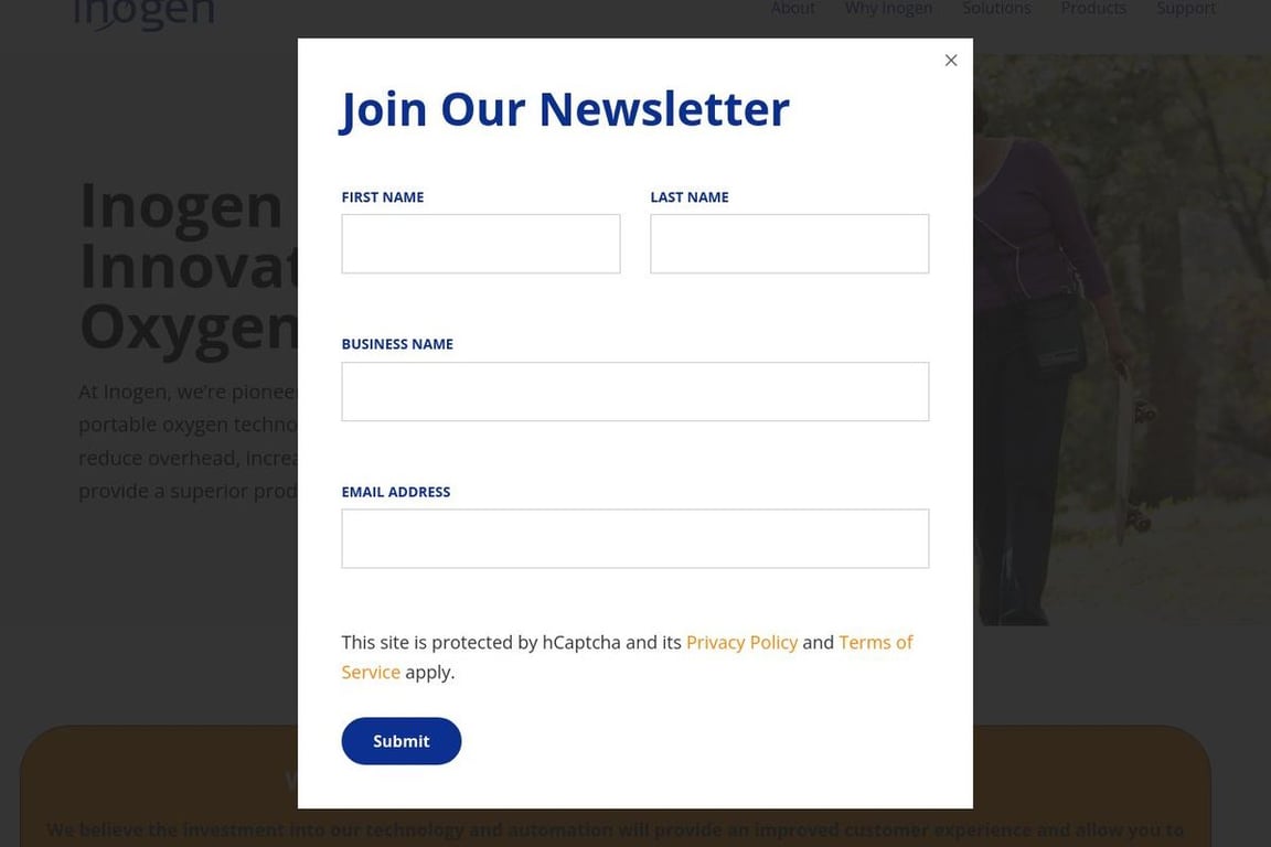 Inogen homepage