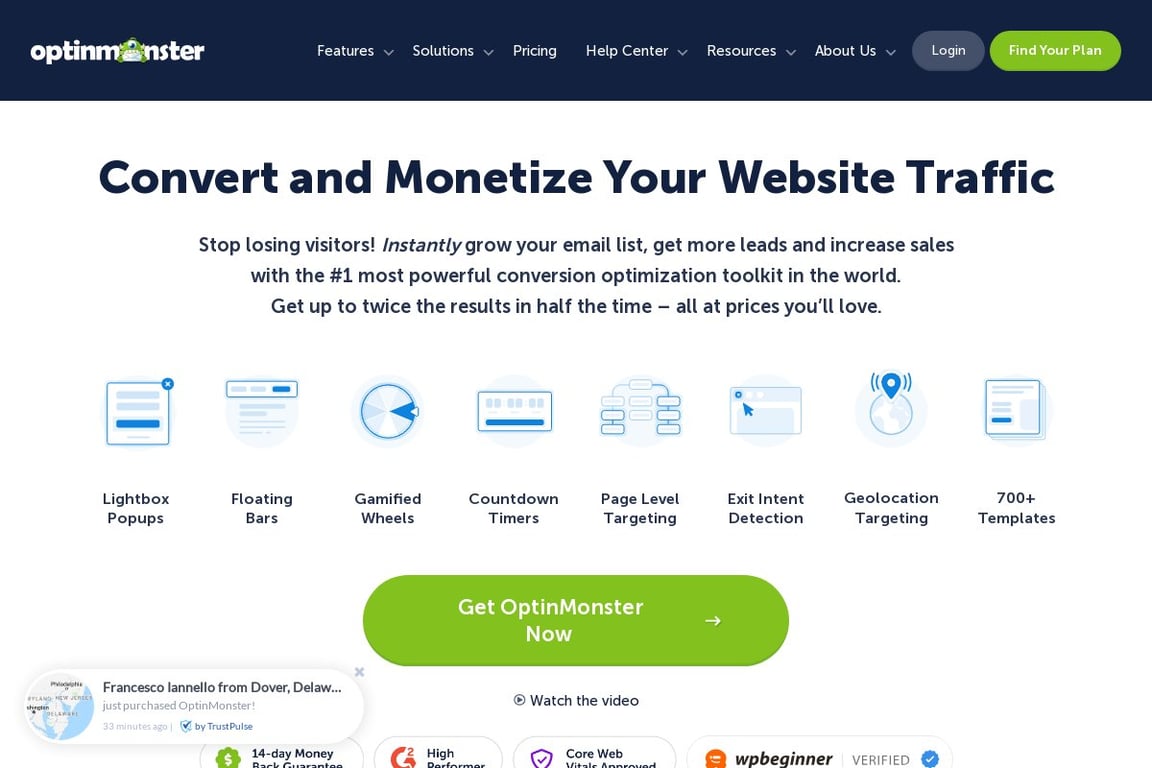 OptinMonster homepage