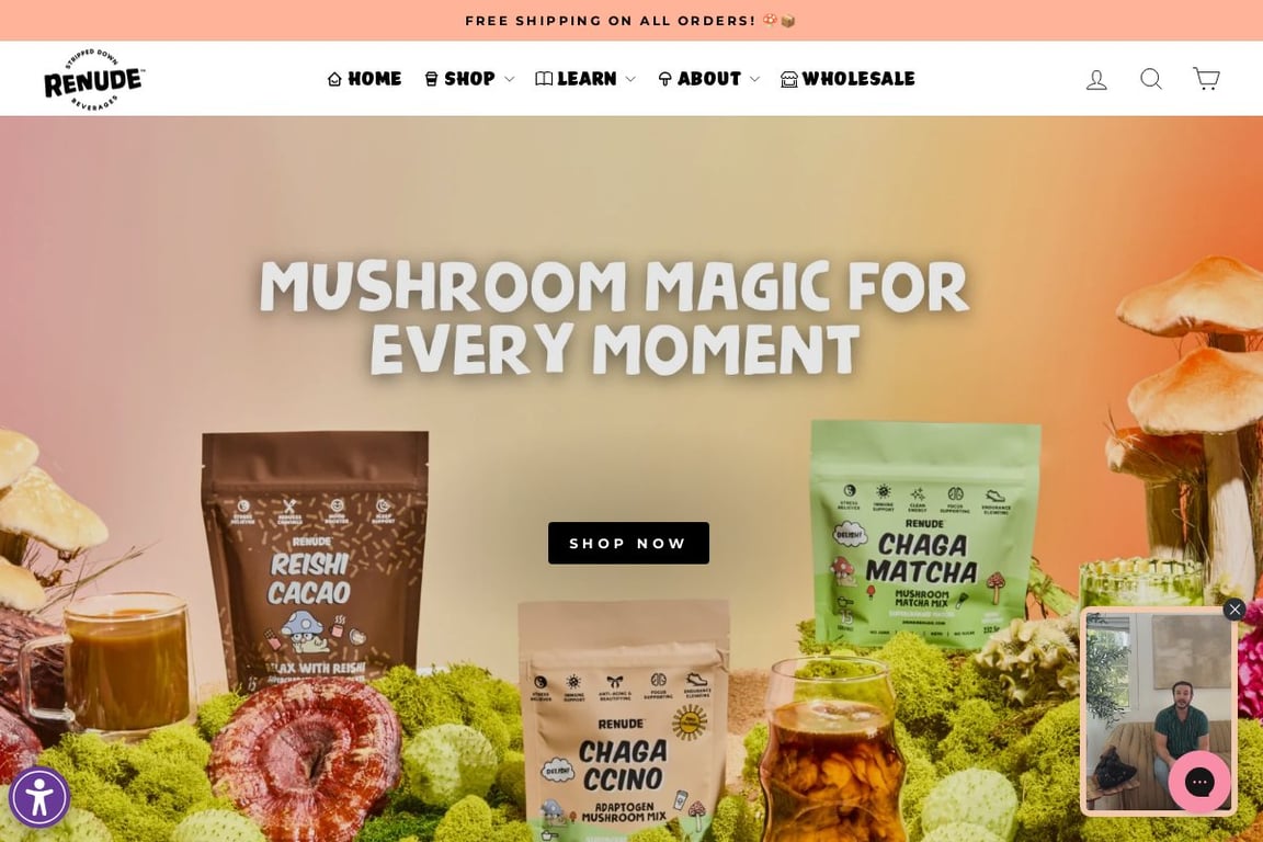 Renude homepage