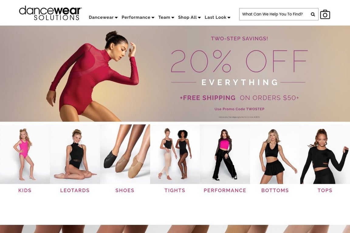 Dancewear Solutions homepage