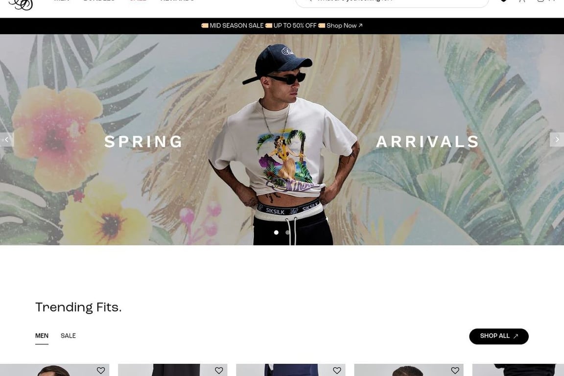 SIKSILK UK homepage