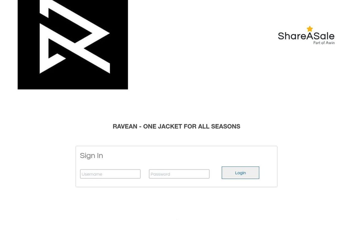 Ravean affiliate program signup page