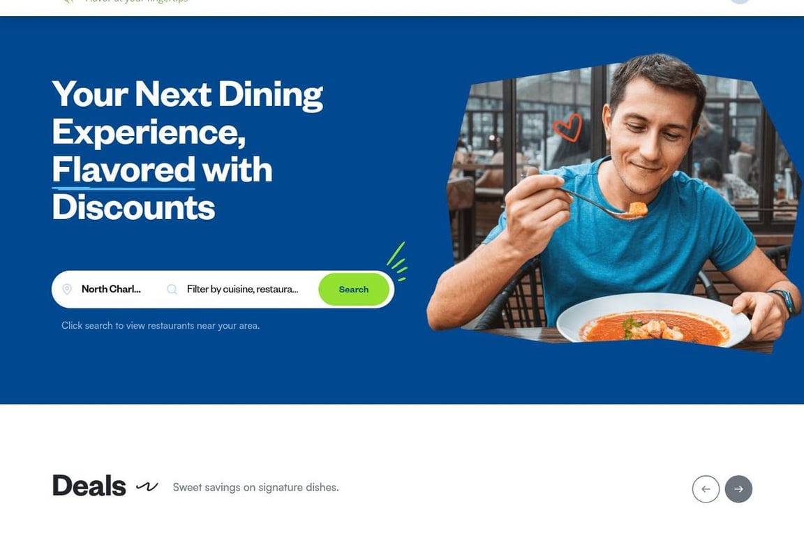 Restaurant.com homepage