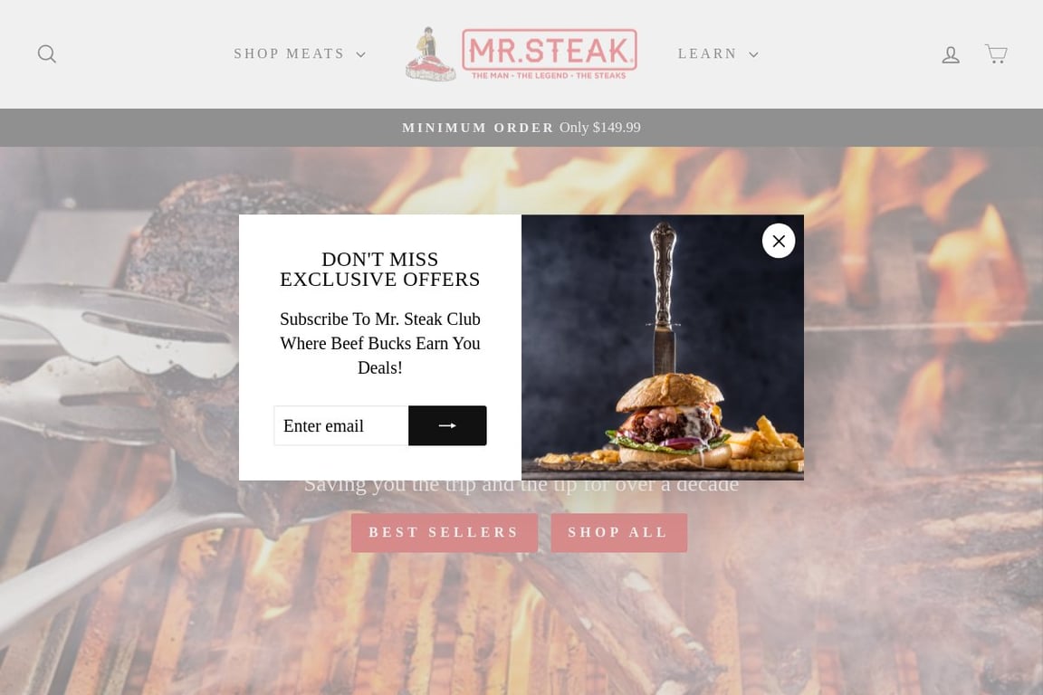 Mr. Steak homepage