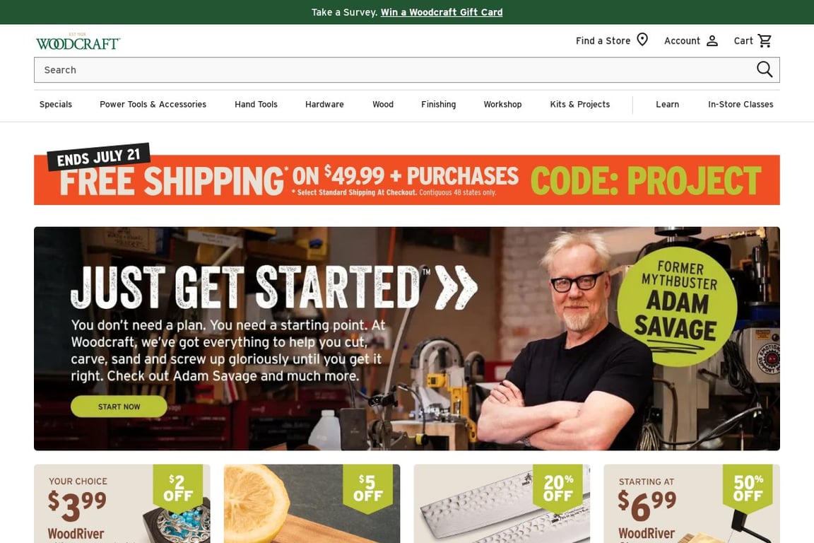 Woodcraft homepage