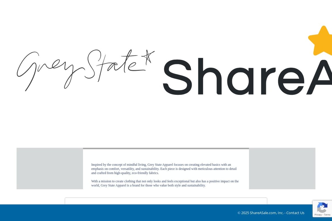 Grey State Apparel affiliate program signup page