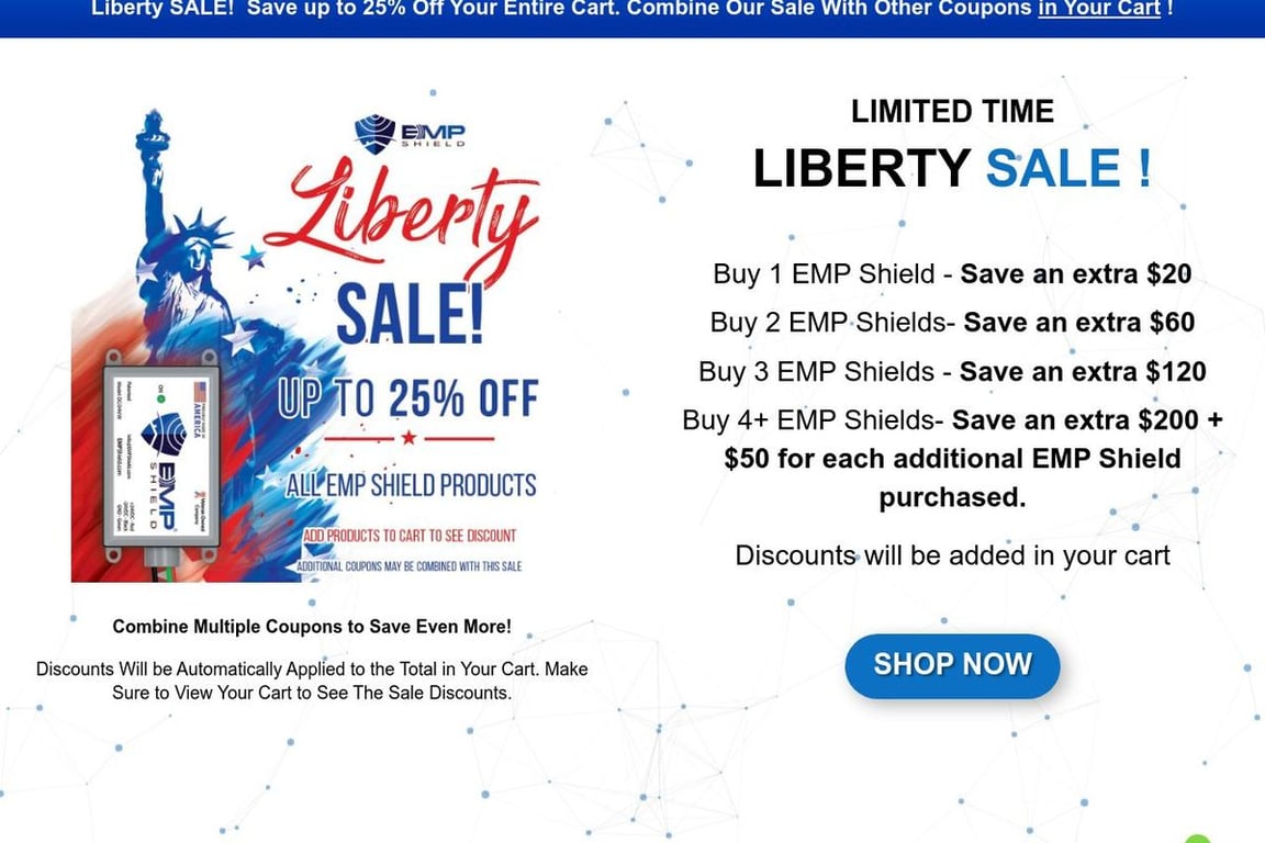 EMP Shield homepage
