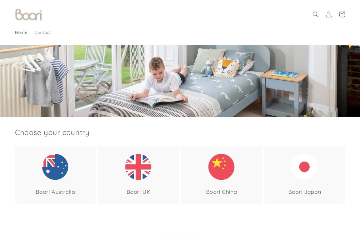 Boori homepage