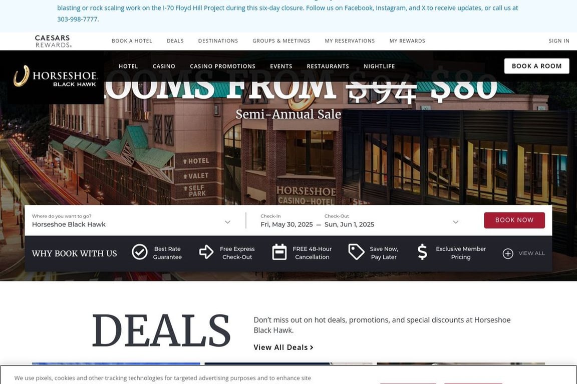 Isle Casino Hotel Black Hawk homepage